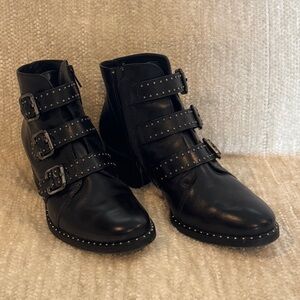 Paul Green women’s black & silver ankle boots